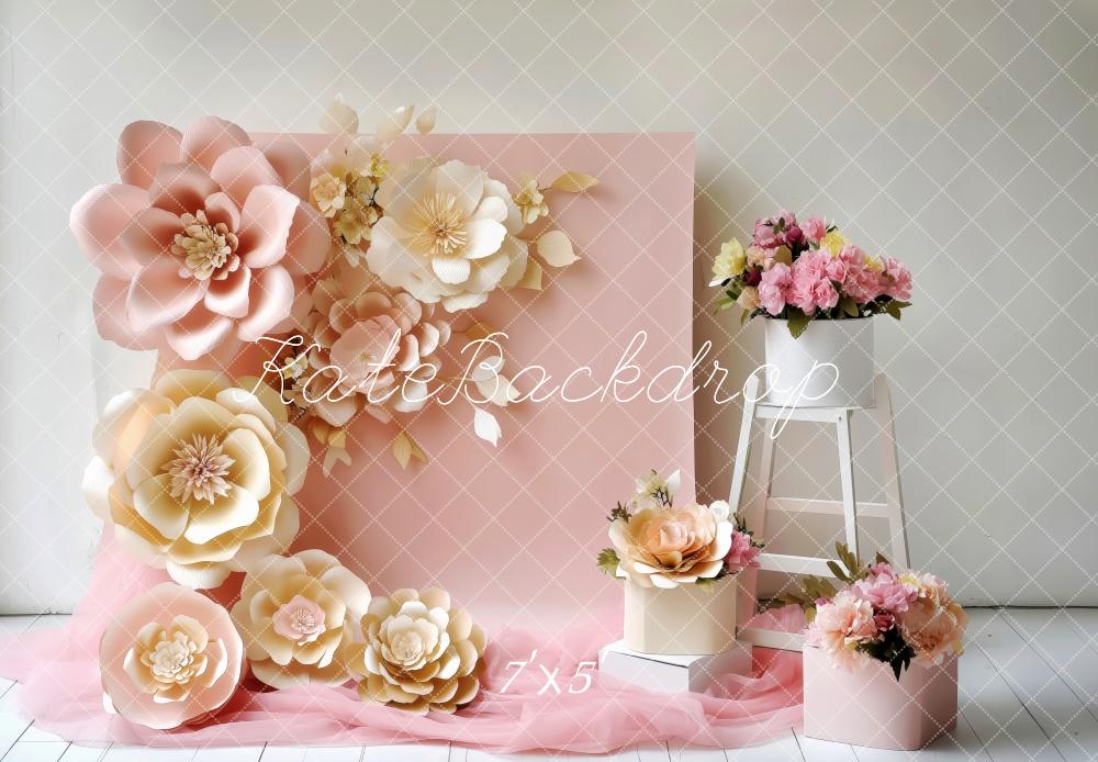 Kate Spring Floral Pink Arch Backdrop Designed by Patty Roberts