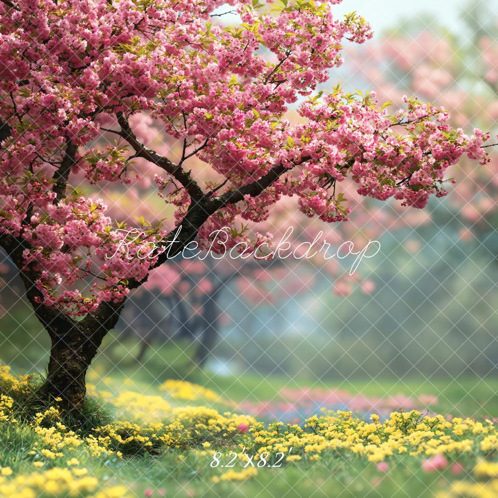 Kate Spring Cherry Blossom Tree Floral Backdrop Designed by Emetselch