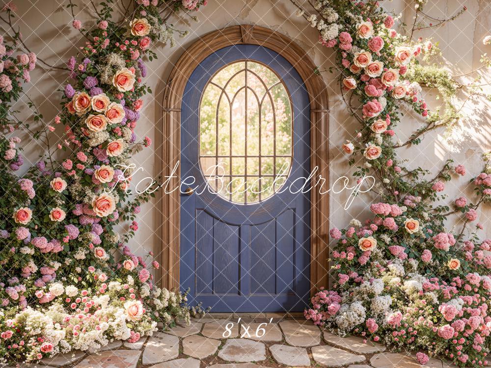 Kate Spring Floral Arched Doorway Backdrop Designed by Emetselch