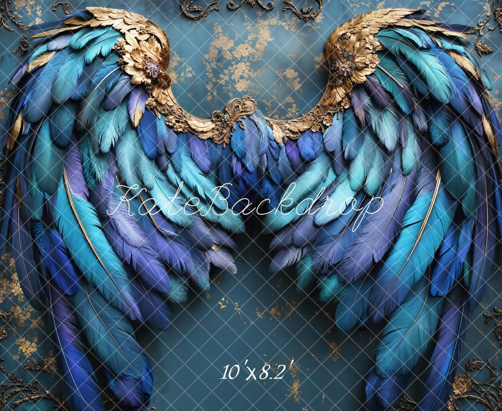 Kate Fantasy Angel Blue Wings Backdrop Designed by Emetselch