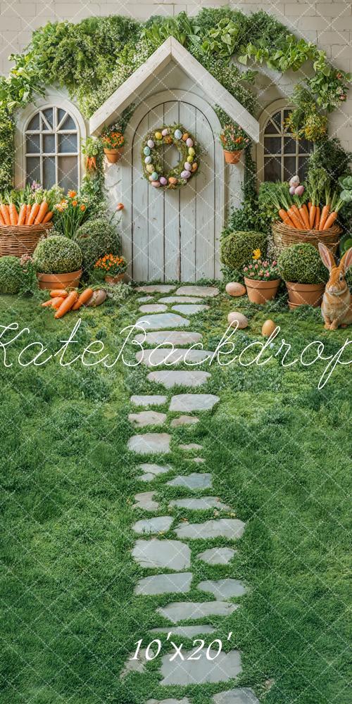 Kate Easter House Bunny Garden Carrots Backdrop Designed by Emetselch