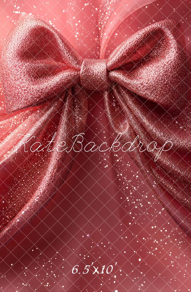 Kate Sparkling Pink Big Bow Backdrop Designed by Emetselch