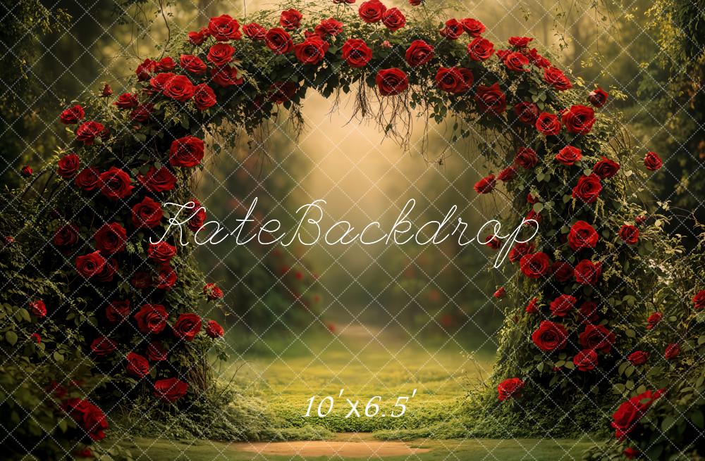 Kate Valentine Rose Arch Garden Backdrop Designed by Emetselch