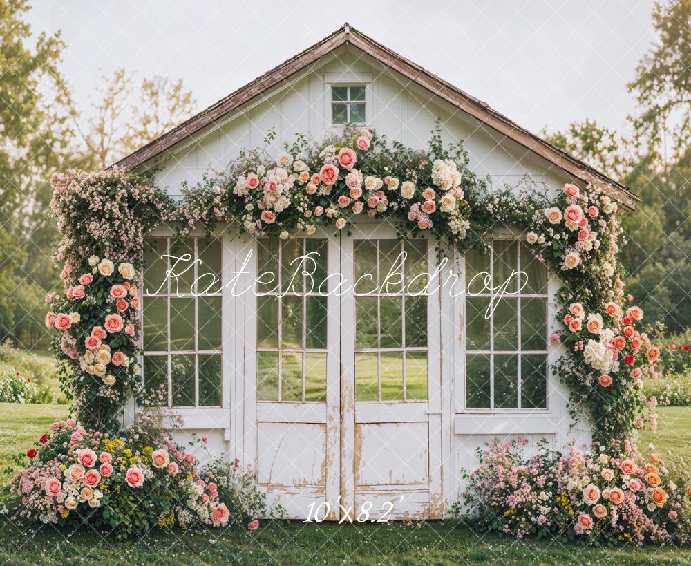 Fondo de Jardín Rústico de Flores de Primavera Diseñado por Emetselch