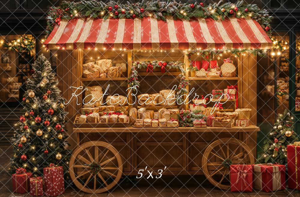 Christmas Tree Bread Cart Foto Achtergrond Designed by Emetselch