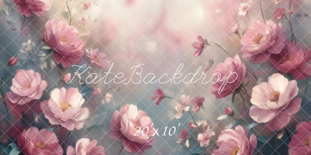 Kate Fine Art Pink Floral Backdrop Designed by Emetselch