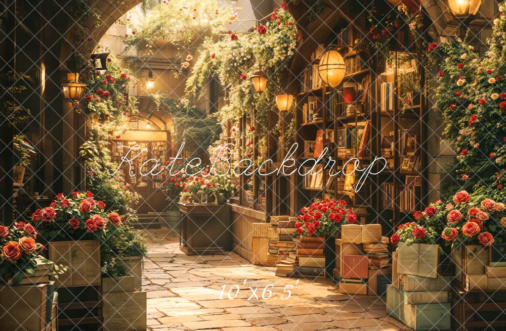 Kate Valentine Floral Bookstore Archway Backdrop Designed by Emetselch