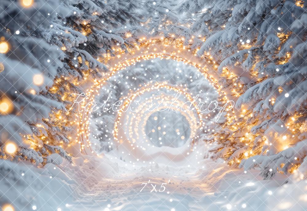 SALE Kate Winter Snow Wonderland Lights Tunnel Backdrop Designed by Emetselch