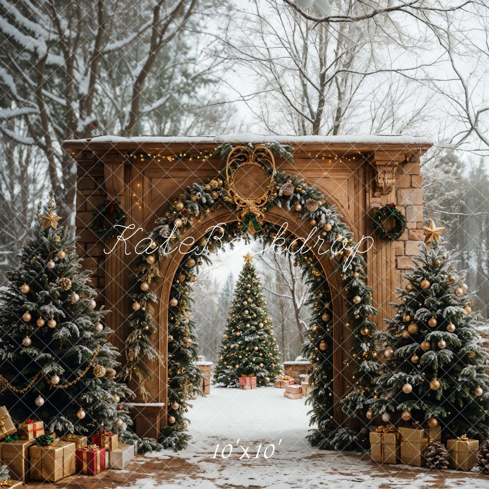 TEST Kate Christmas Tree Retro Archway Backdrop Designed by Emetselch