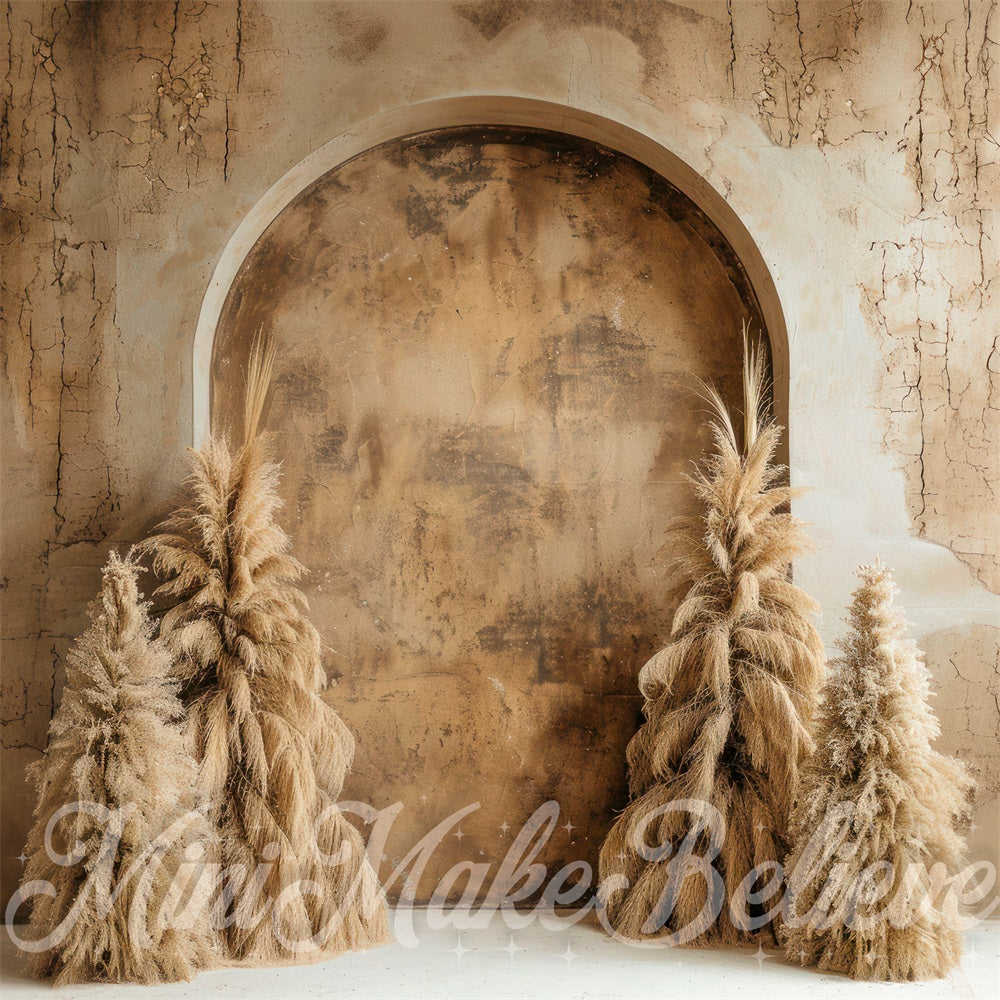 Sfondo murale in stile Boho Beige ad arco rotto progettato da Mini MakeBelieve.