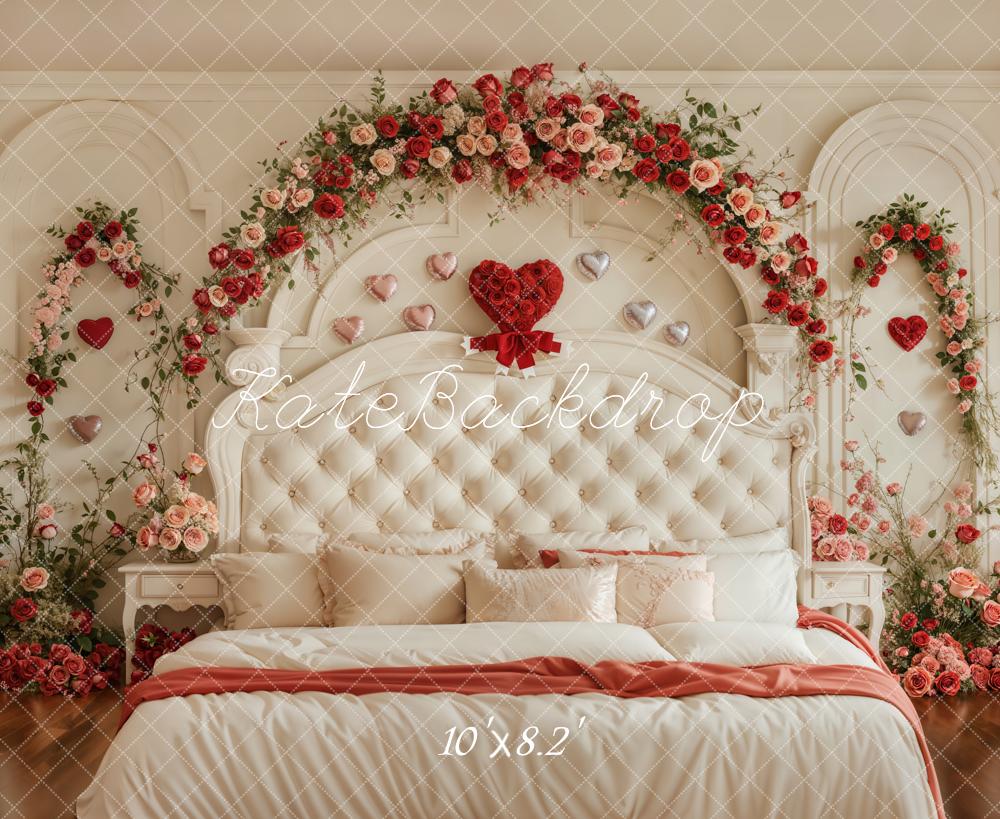 Kate Valentine Headboard Floral Arch Backdrop Designed by Emetselch