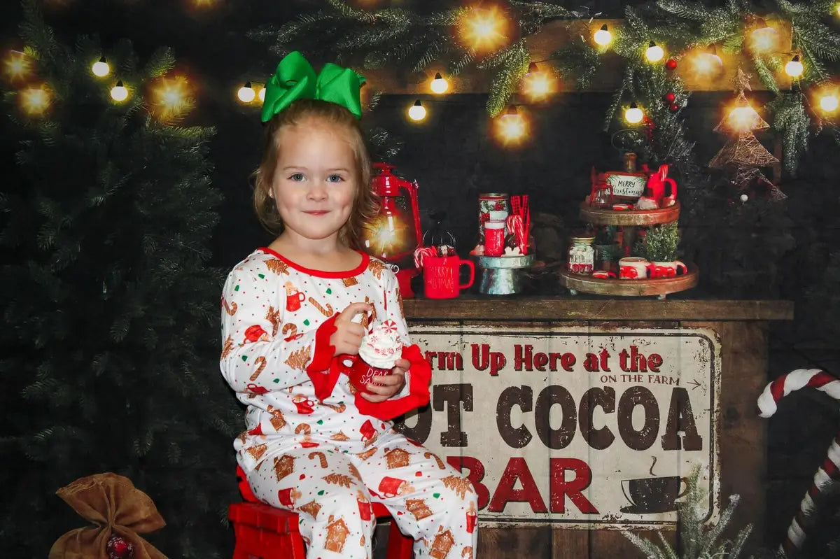 Kate Christmas Backdrop Hot Cocoa for Photography