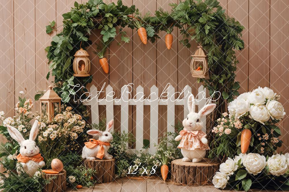 Kate Easter Bunny Greenery Arch Backdrop Designed by Emetselch