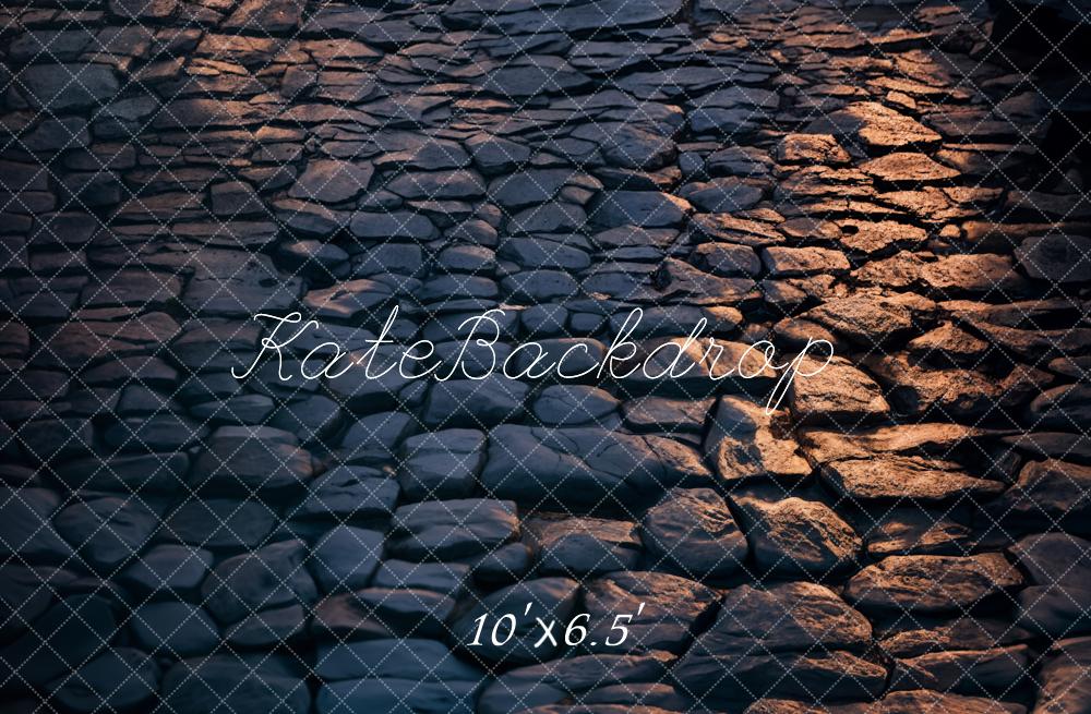 Kate Night Cobblestone Path Floor Backdrop Designed by Emetselch