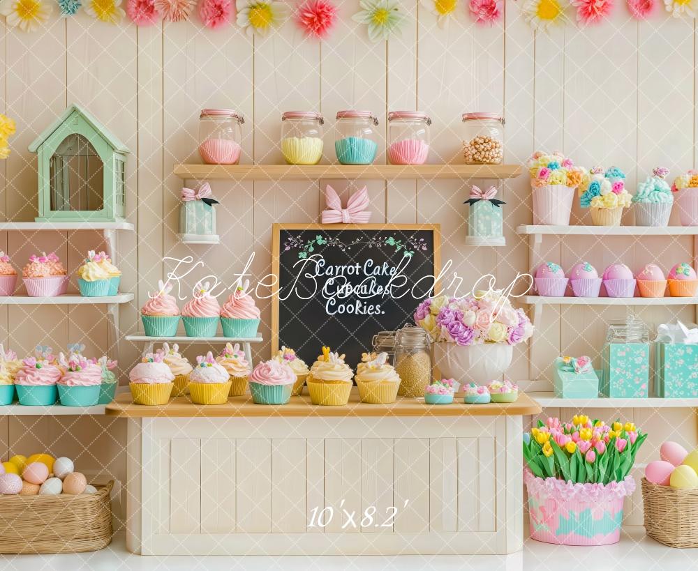 Fondo de Tienda de Cupcakes de Pascua diseñado por Patty Roberts