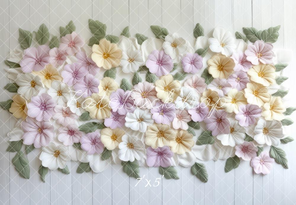 Kate Newborn Floral Pastel Floor Backdrop Designed by Mini MakeBelieve