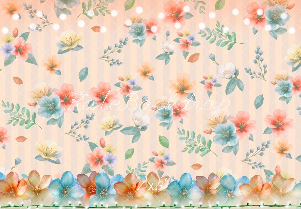 Fondo de Patrón Pastel Floral Diseñado por Laura Bybee