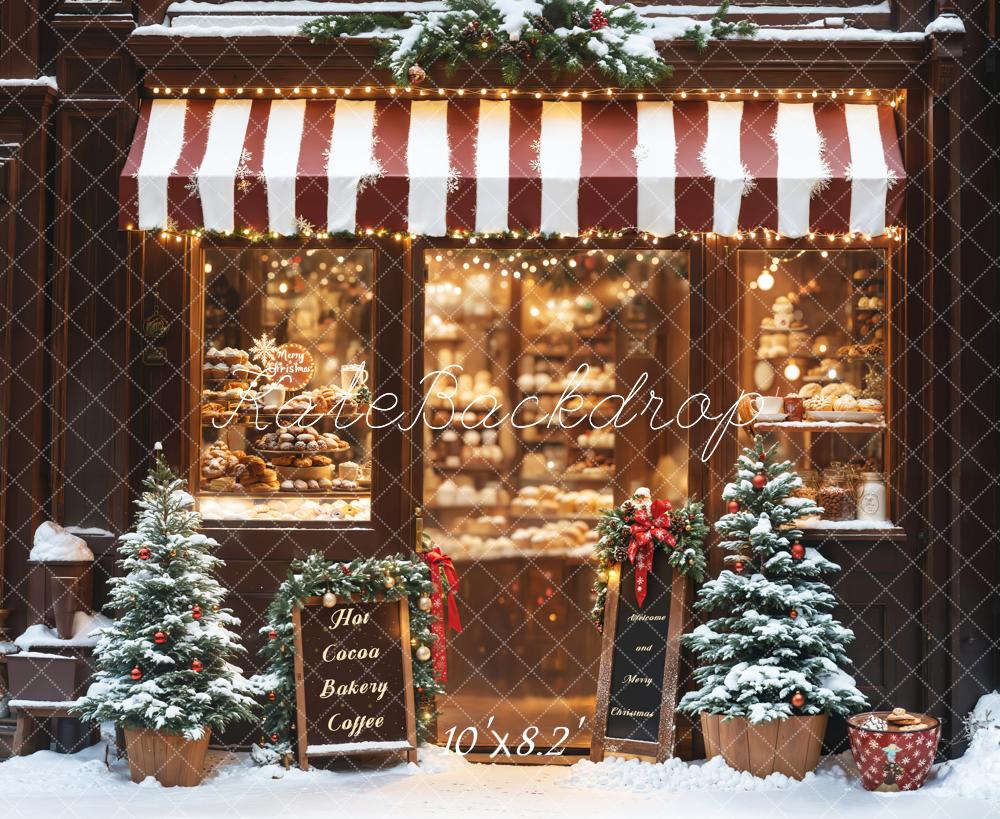 Kate Christmas Bakery Hot Cocoa Shop Backdrop Designed by Emetselch