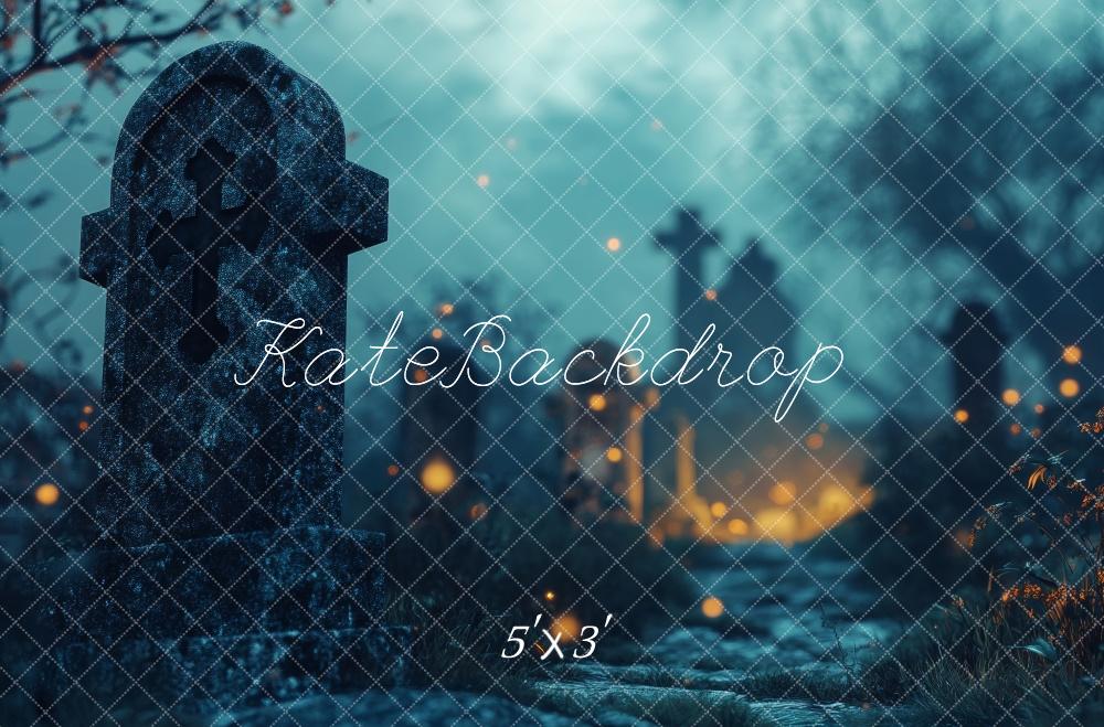 Halloween Creepy Graveyard Foto Achtergrond Designed by Lidia Redekopp