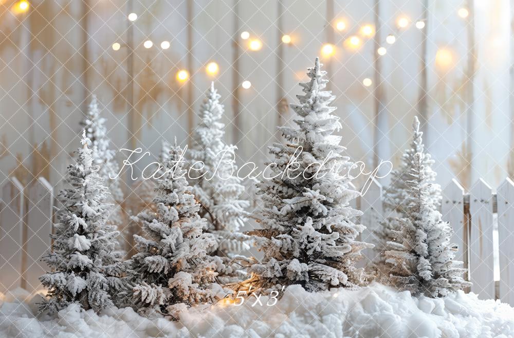 Kate Christmas Tree White Snow Backdrop Designed by Emetselch