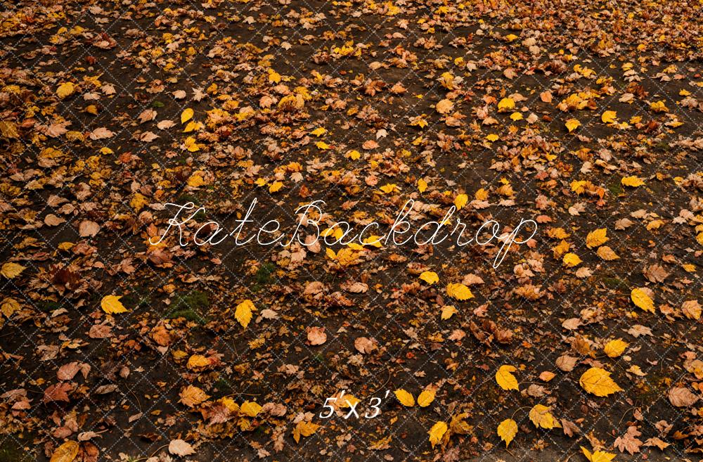 Kate Fall Fallen Leaves Floor Backdrop Designed by Emetselch