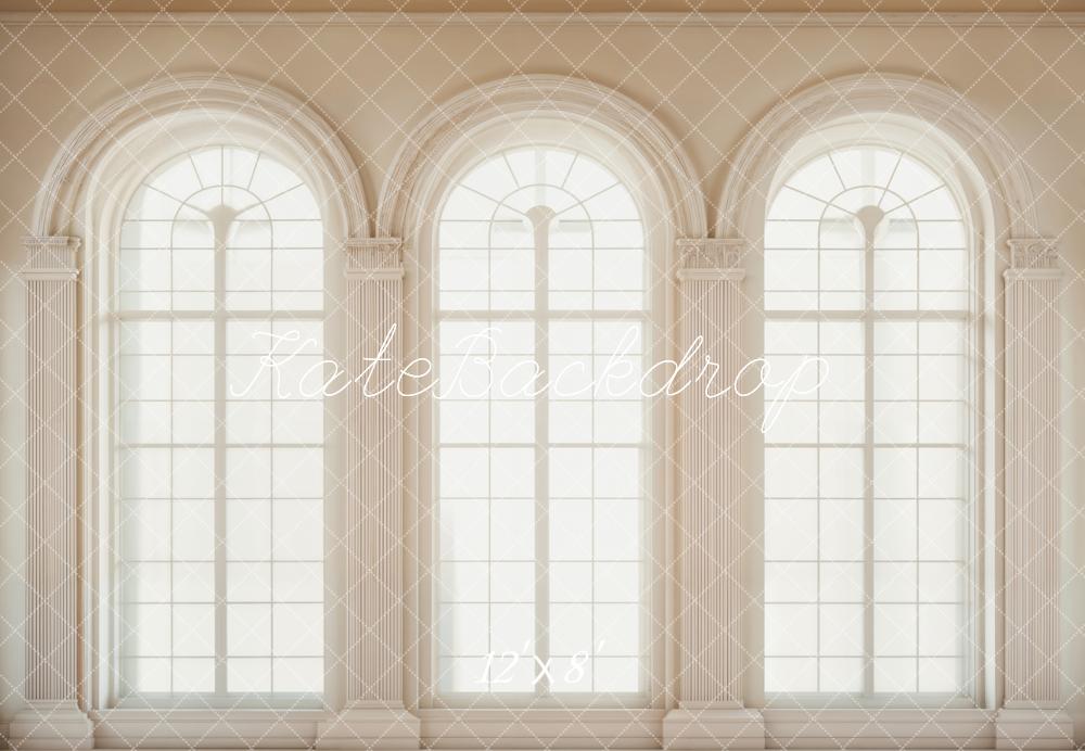 Kate Retro White Arched Windows Backdrop Designed by Emetselch