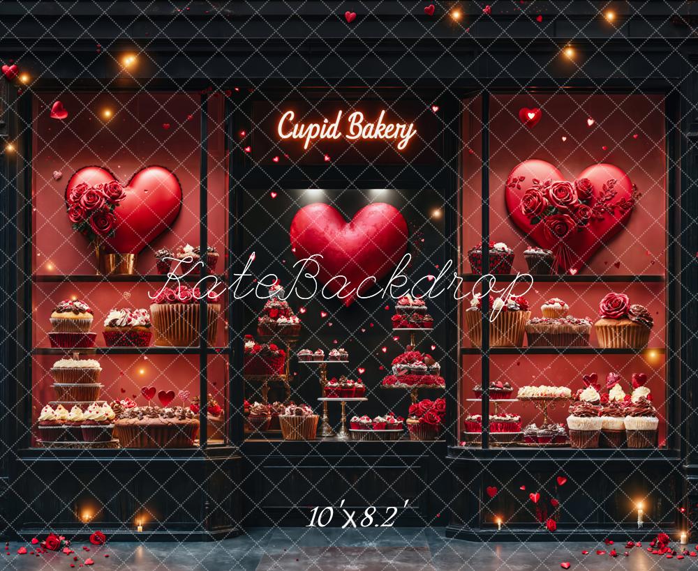 Kate Valentine's Day Bakery Heart Cake Backdrop Designed by Emetselch