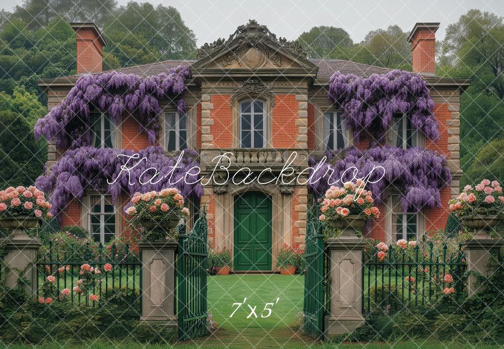 Kate Wisteria Floral Mansion Estate Backdrop Designed by Mini MakeBelieve