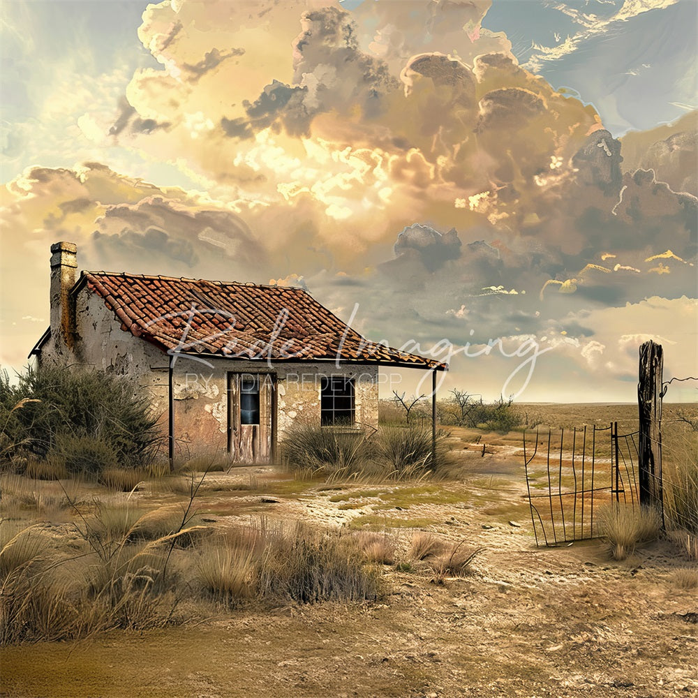 Wild West Desert Abandoned House Foto Achtergrond Designed by Lidia Redekopp