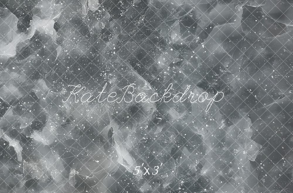 Kate Abstract Texture Cracked Ice Gray Floor Backdrop Designed by Mini MakeBelieve