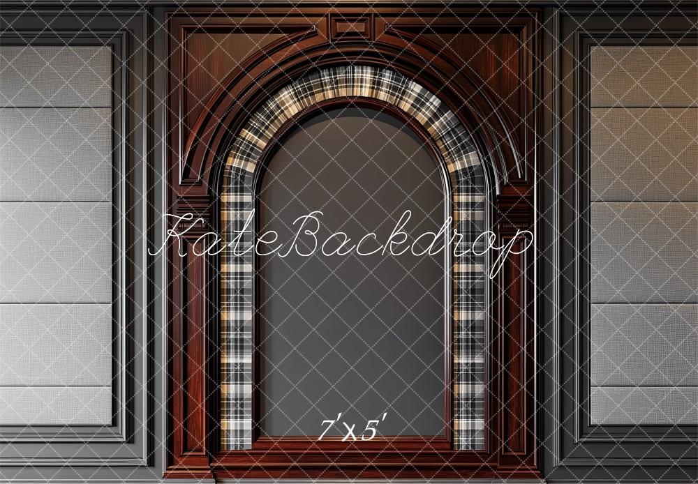 Kate Father's Day Elegant Plaid Archway Backdrop Designed by Mini MakeBelieve