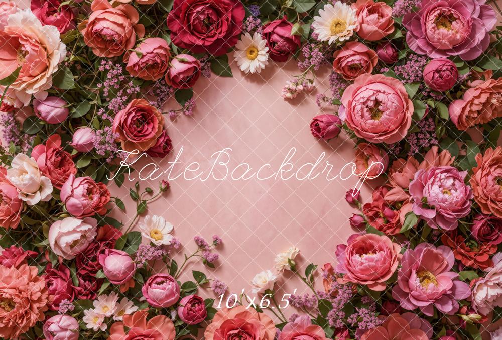 Kate Newborn Flower Arch Pink Floor Backdrop Designed by Emetselch