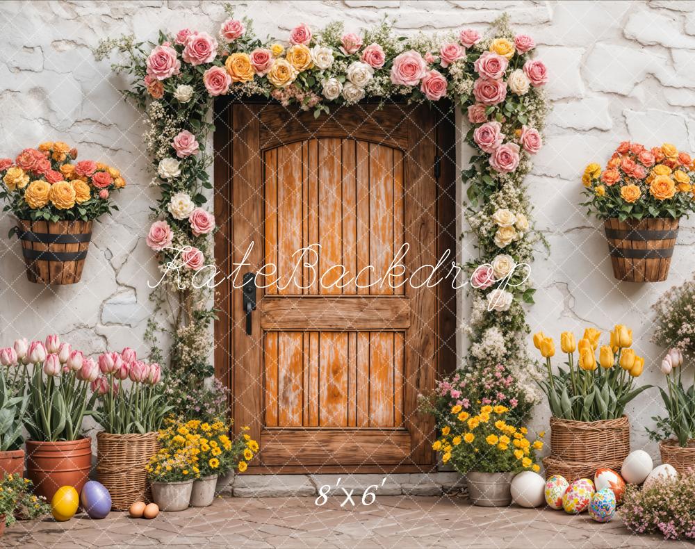 Kate Easter Spring Flower Arch Door Backdrop Designed by Emetselch