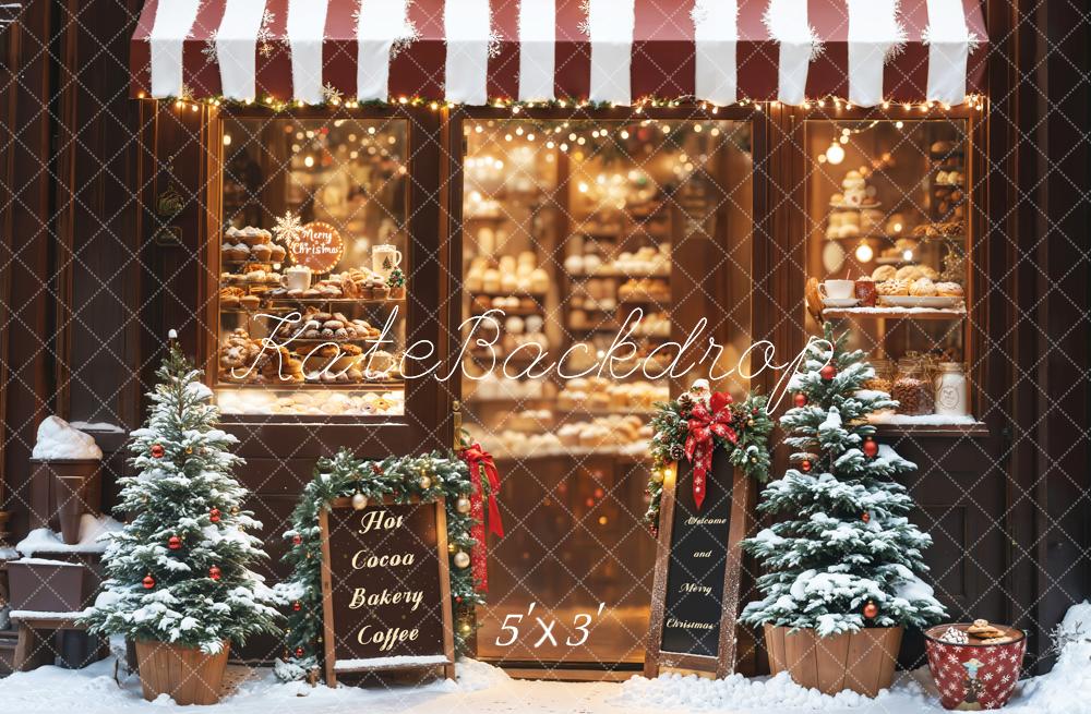 Kate Christmas Bakery Hot Cocoa Shop Backdrop Designed by Emetselch