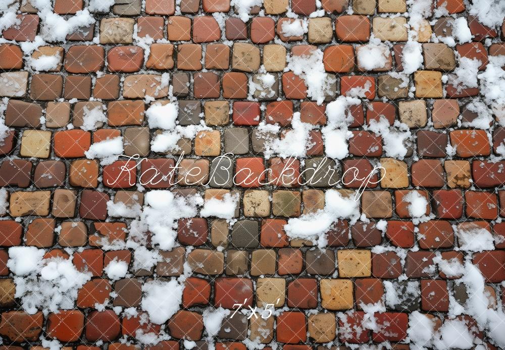 Kate Winter Stone Snow Floor Backdrop Designed by Patty Roberts