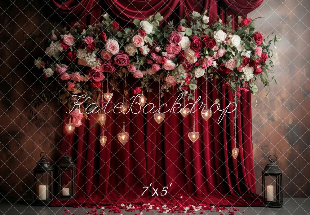 Kate Valentine Floral Wedding Roses Curtain Backdrop Designed by Patty Roberts