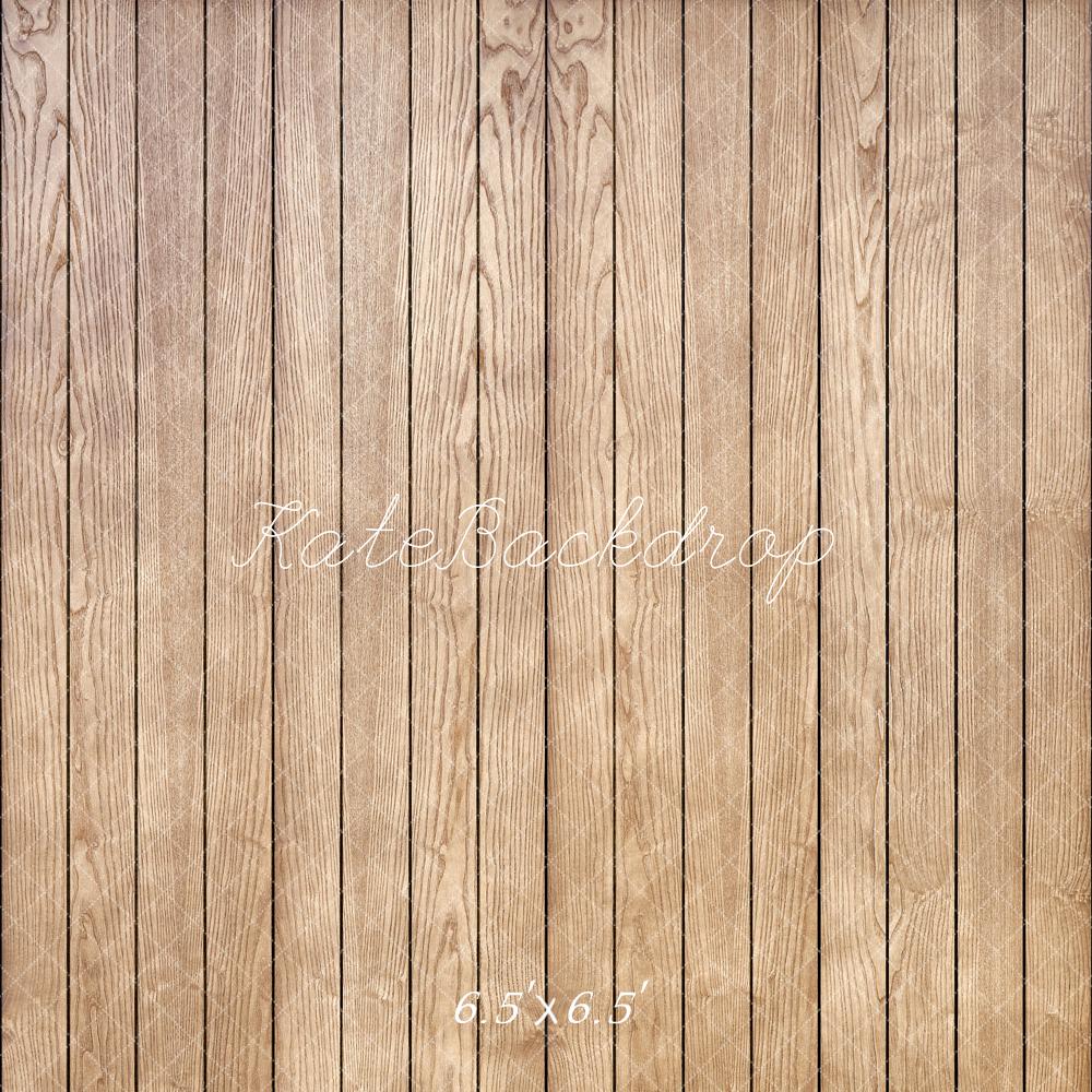 Kate Rustic Brown Wooden Plank Floor Backdrop Designed by Kate Image