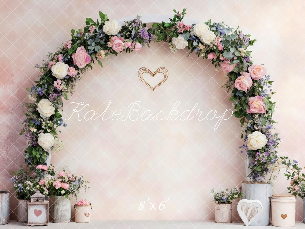 Kate Valentine Flower Arch Romantic Backdrop Designed by Patty Roberts