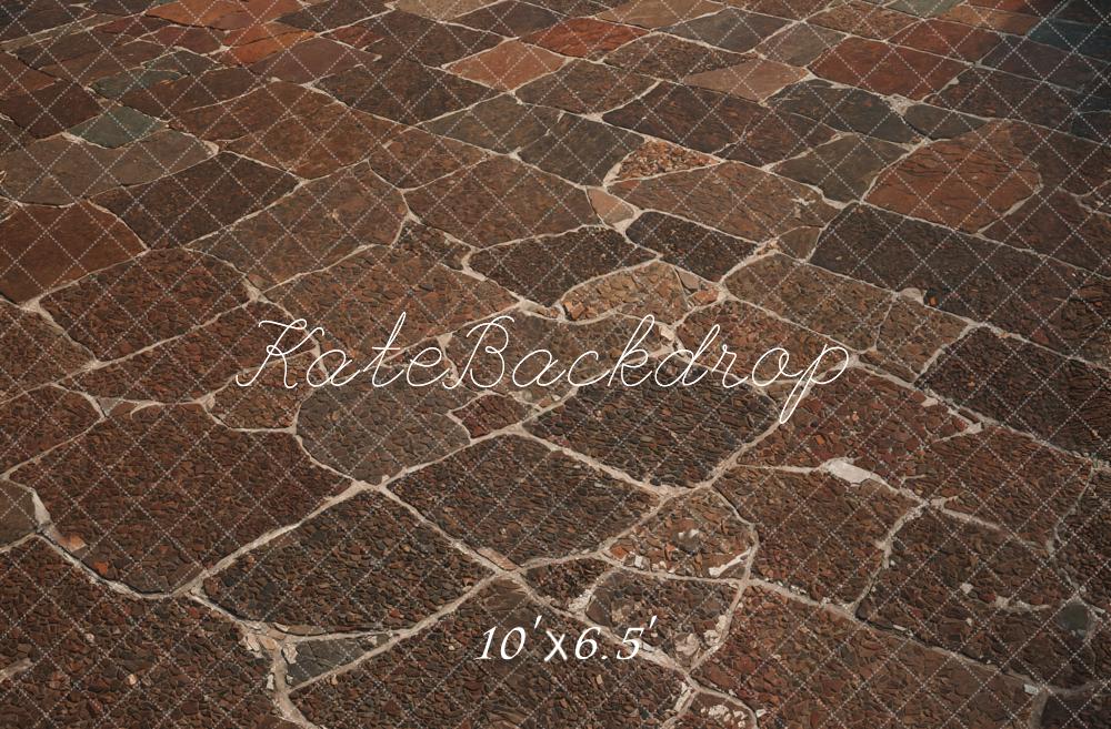 Kate Rustic Cobblestone Brown Floor Backdrop Designed by Kate Image