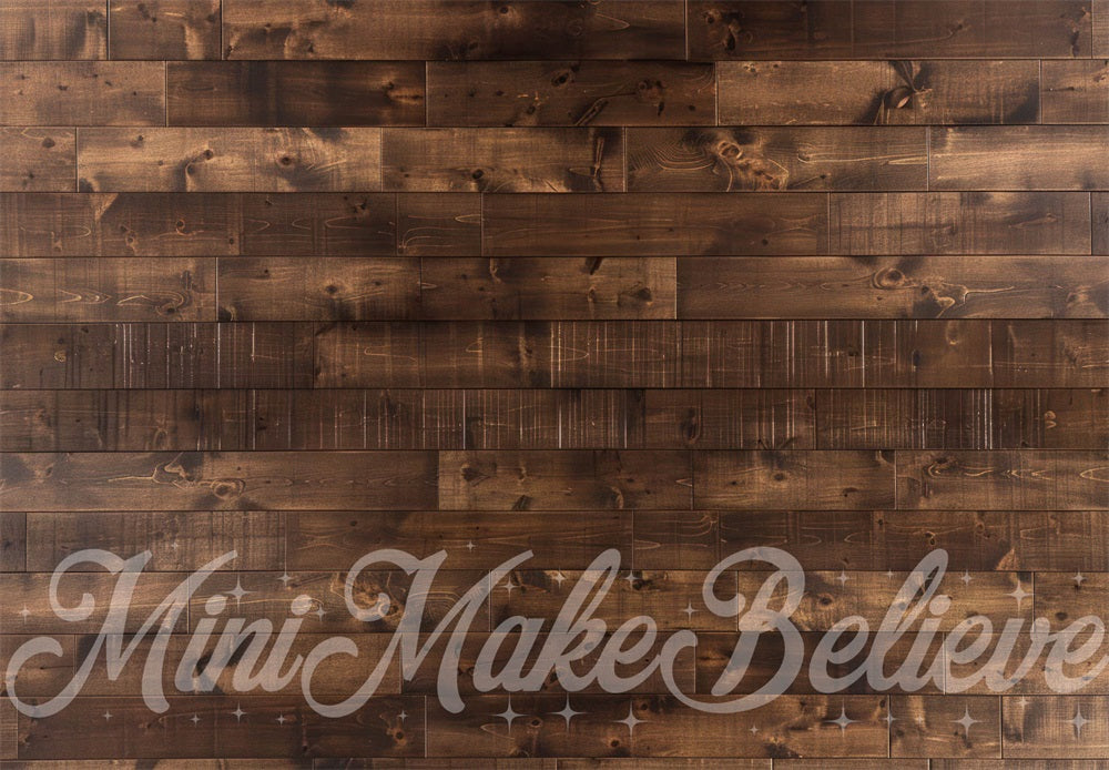 TEST Kate Dark Brown Old Wooden Floor Backdrop Designed by Mini MakeBelieve