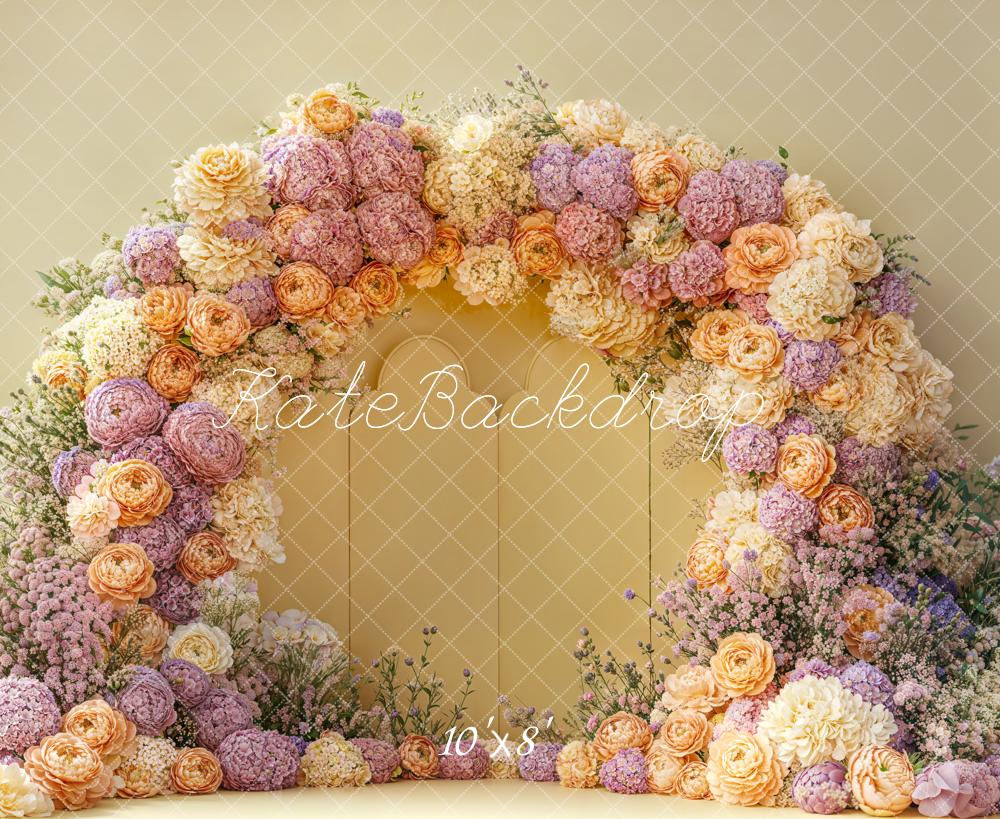 Kate Spring Flower Arch Pastel Warm Backdrop Designed by Emetselch