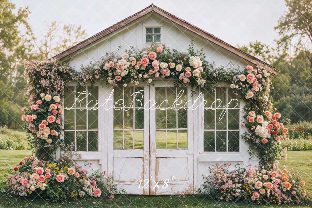 Fondo de Jardín Rústico de Flores de Primavera Diseñado por Emetselch