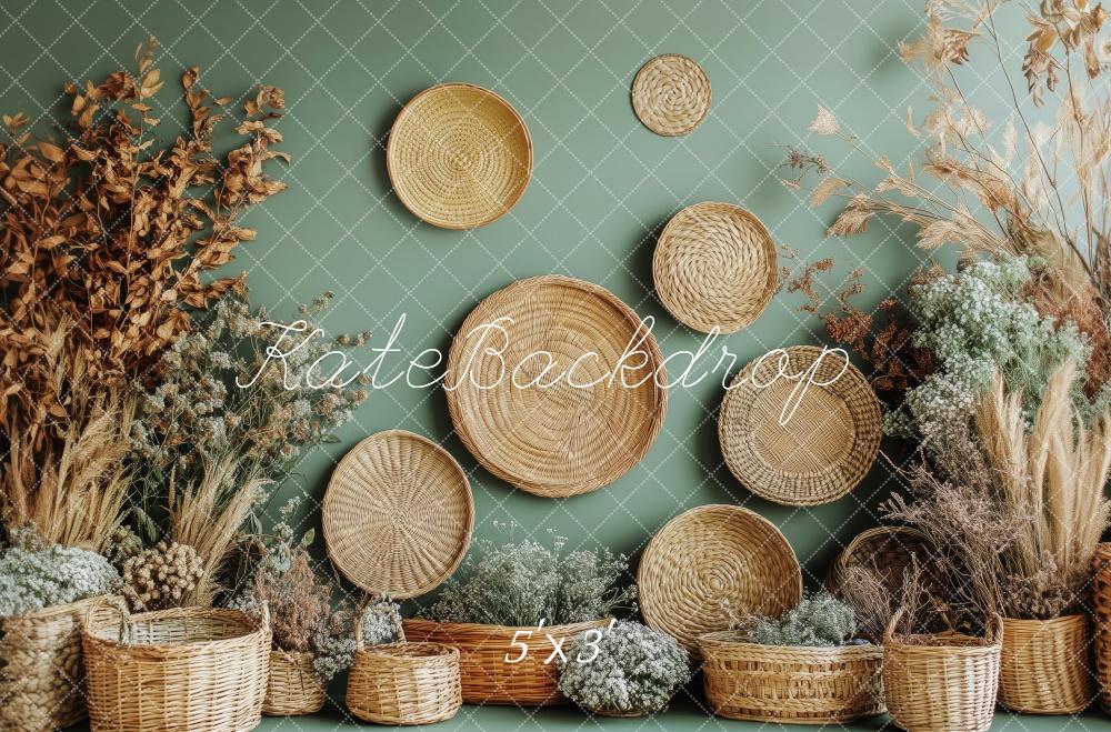 Kate Boho Basket Wall Greenery Backdrop Designed by Patty Roberts