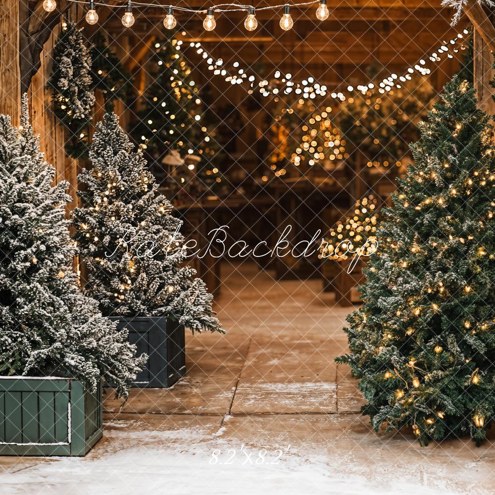 Tienda de Árboles de Navidad Luces Fondo diseñado por Emetselch