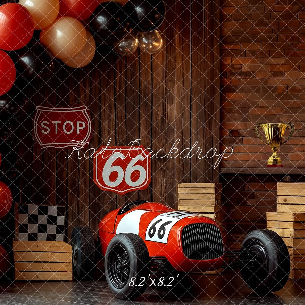 Cake Smash Route 66 Race Car Foto Achtergrond Designed by Patty Roberts