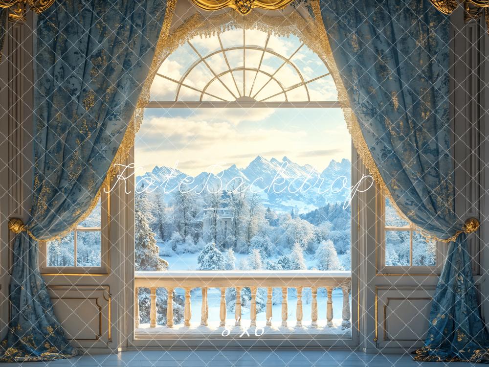 Winter Palace Arch Door Curtains Foto Achtergrond Designed by Emetselch