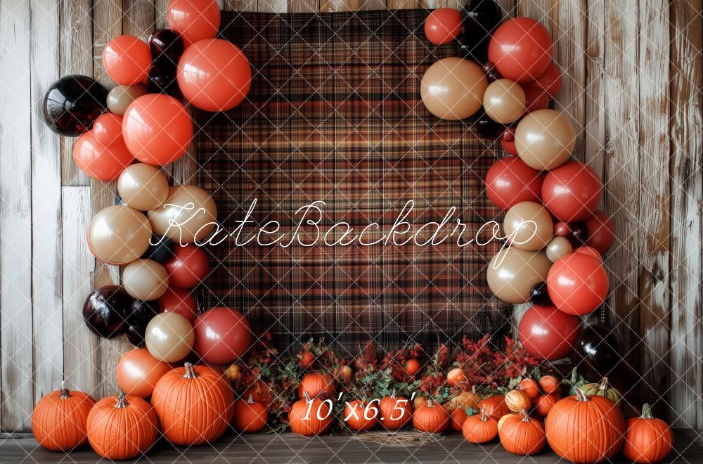 Kate Fall Pumpkin Balloon Arch Backdrop Designed by Patty Roberts