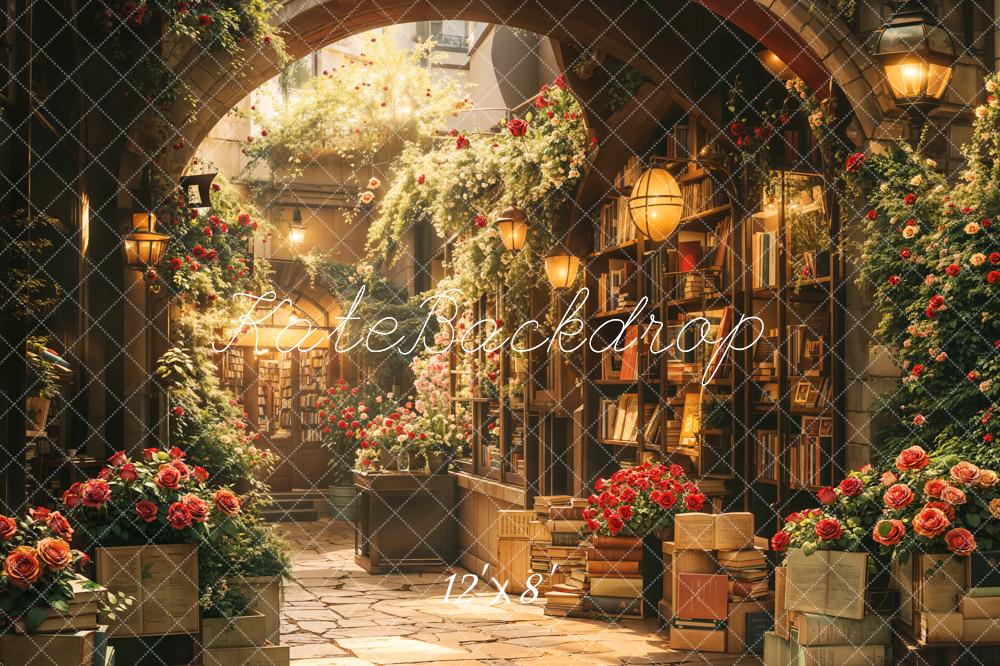 Kate Valentine Floral Bookstore Archway Backdrop Designed by Emetselch