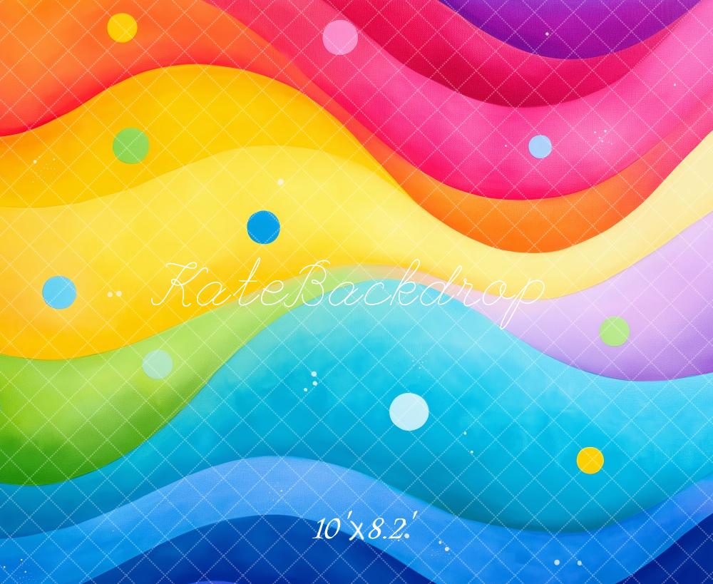 Kate Rainbow Abstract Colorful Backdrop Designed by Patty Roberts