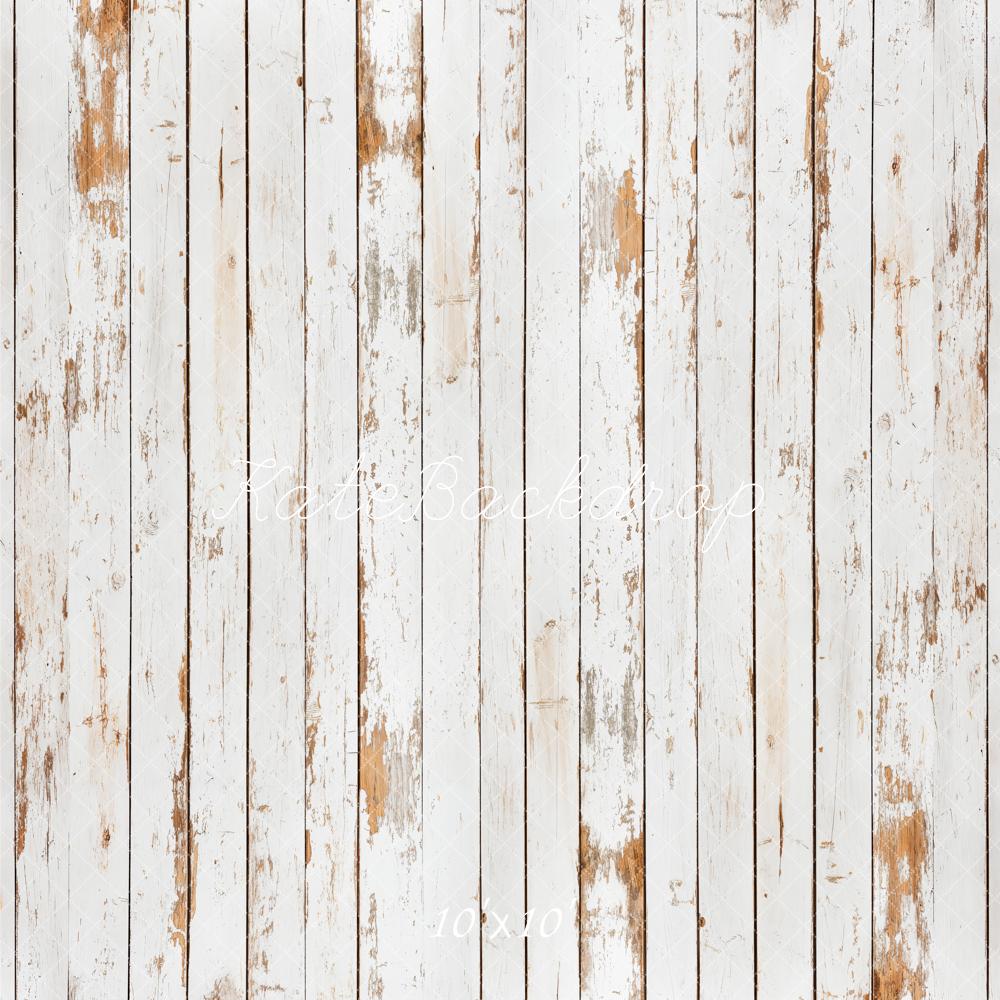 Kate Rustic White Wood Floor Backdrop Designed by Kate Image